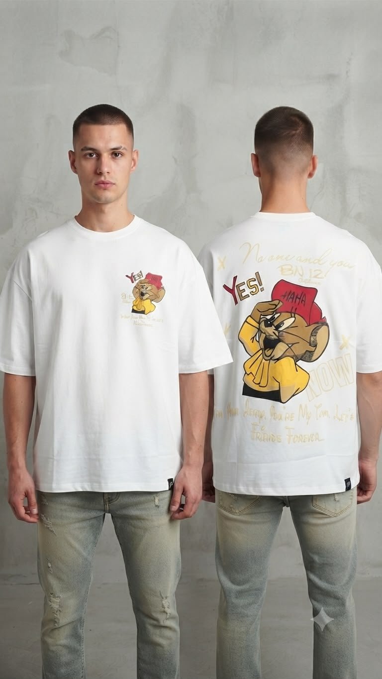 FIF Urban Bear Graphic Oversized T-Shirt